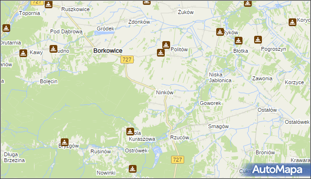 mapa Ninków, Ninków na mapie Targeo