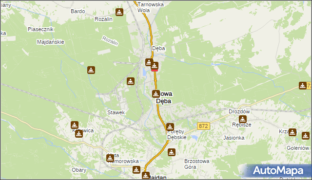 mapa Nowa Dęba, Nowa Dęba na mapie Targeo