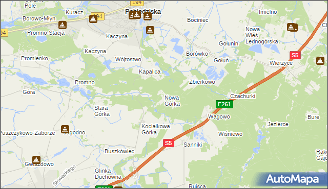 mapa Nowa Górka, Nowa Górka na mapie Targeo