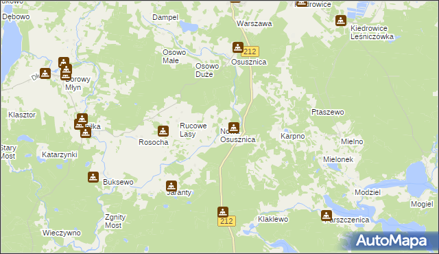 mapa Nowa Osusznica, Nowa Osusznica na mapie Targeo