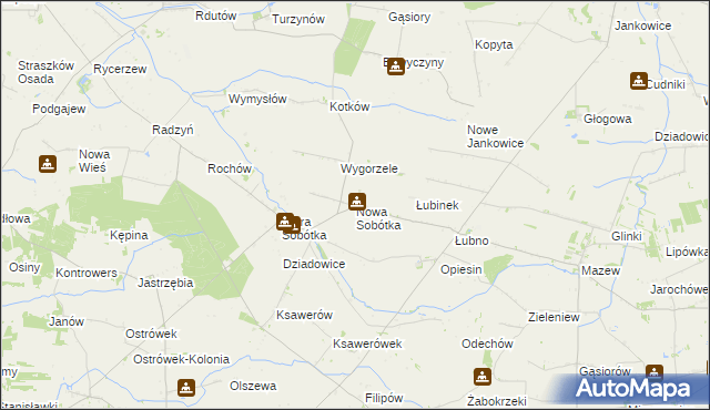 mapa Nowa Sobótka, Nowa Sobótka na mapie Targeo