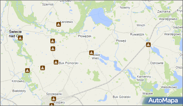 mapa Nowa Wieś gmina Jabłonowo Pomorskie, Nowa Wieś gmina Jabłonowo Pomorskie na mapie Targeo