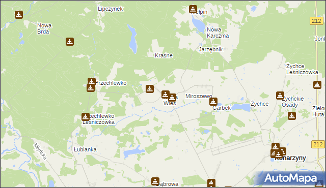 mapa Nowa Wieś gmina Przechlewo, Nowa Wieś gmina Przechlewo na mapie Targeo