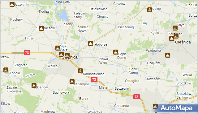 mapa Nowa Wieś gmina Stopnica, Nowa Wieś gmina Stopnica na mapie Targeo