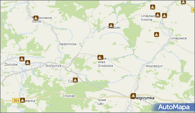 mapa Nowa Wieś Grodziska, Nowa Wieś Grodziska na mapie Targeo