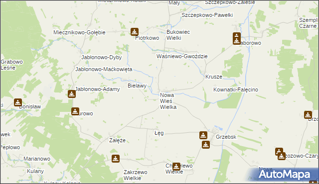 mapa Nowa Wieś Wielka gmina Janowiec Kościelny, Nowa Wieś Wielka gmina Janowiec Kościelny na mapie Targeo