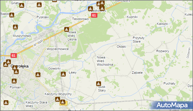 mapa Nowa Wieś Wschodnia, Nowa Wieś Wschodnia na mapie Targeo