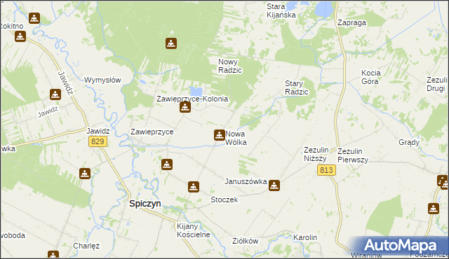 mapa Nowa Wólka, Nowa Wólka na mapie Targeo