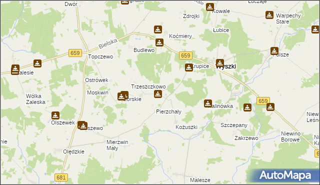 mapa Nowe Bagińskie, Nowe Bagińskie na mapie Targeo