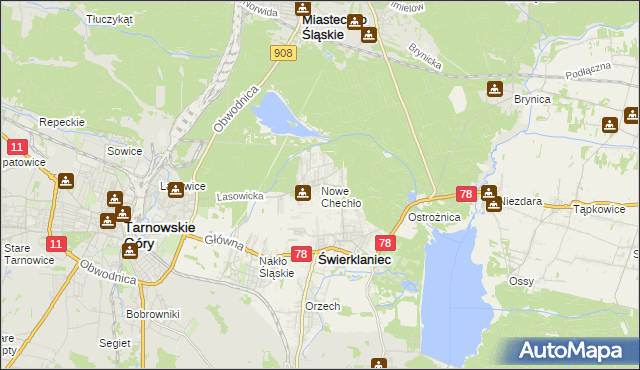mapa Nowe Chechło, Nowe Chechło na mapie Targeo