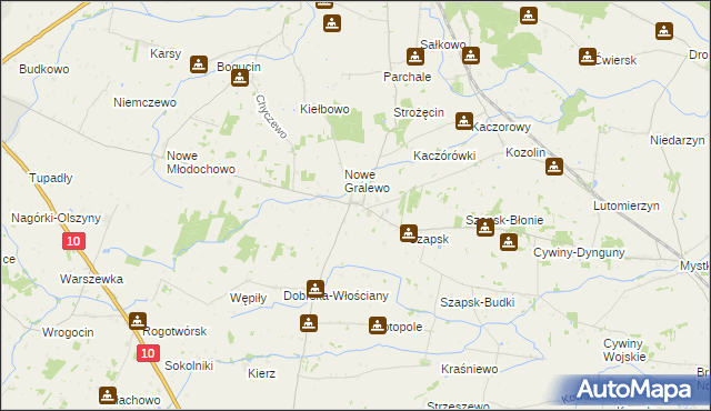 mapa Nowe Gralewo, Nowe Gralewo na mapie Targeo