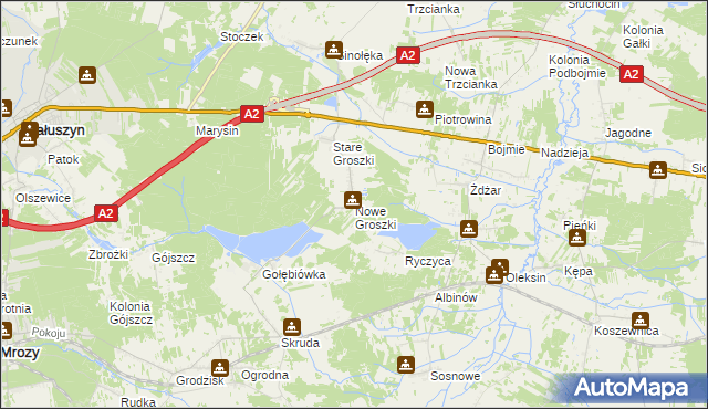 mapa Nowe Groszki, Nowe Groszki na mapie Targeo