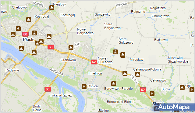 mapa Nowe Gulczewo, Nowe Gulczewo na mapie Targeo