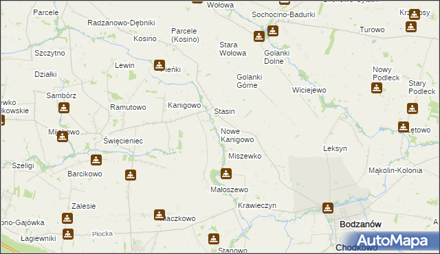 mapa Nowe Kanigowo, Nowe Kanigowo na mapie Targeo