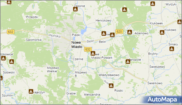 mapa Nowe Miasto-Folwark, Nowe Miasto-Folwark na mapie Targeo