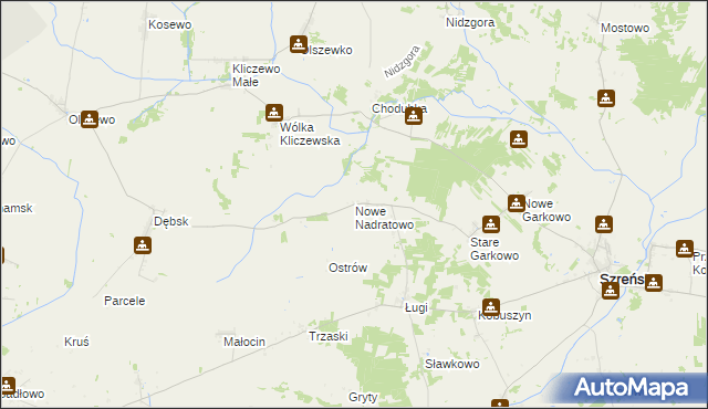 mapa Nowe Nadratowo, Nowe Nadratowo na mapie Targeo