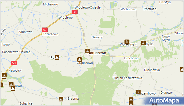 mapa Nowe Naruszewo, Nowe Naruszewo na mapie Targeo