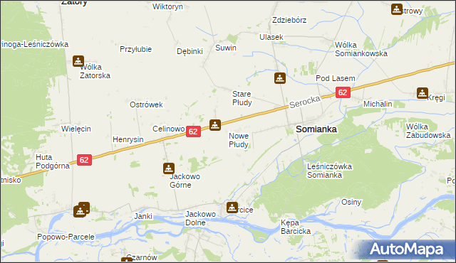 mapa Nowe Płudy, Nowe Płudy na mapie Targeo