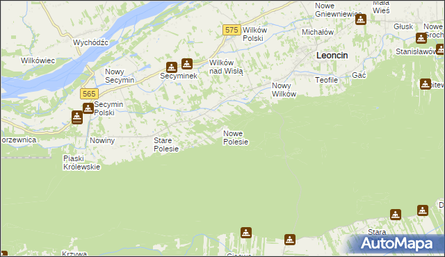 mapa Nowe Polesie, Nowe Polesie na mapie Targeo