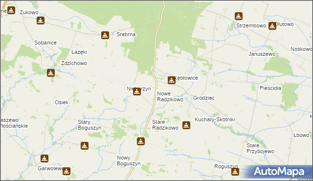 mapa Nowe Radzikowo, Nowe Radzikowo na mapie Targeo