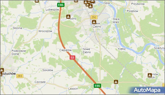 mapa Nowe Żabno, Nowe Żabno na mapie Targeo