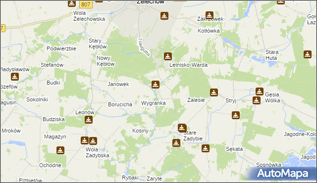 mapa Nowe Zadybie, Nowe Zadybie na mapie Targeo