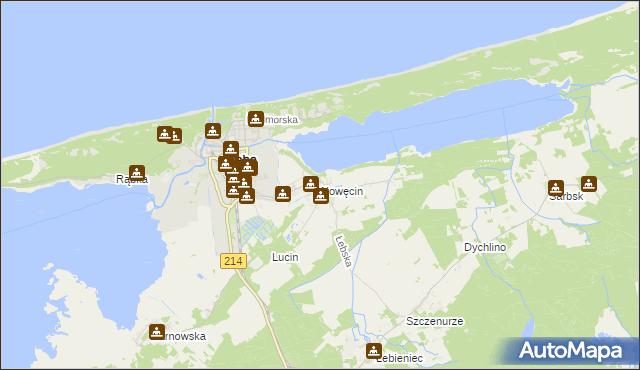 mapa Nowęcin, Nowęcin na mapie Targeo