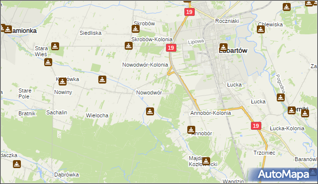 mapa Nowodwór-Piaski, Nowodwór-Piaski na mapie Targeo