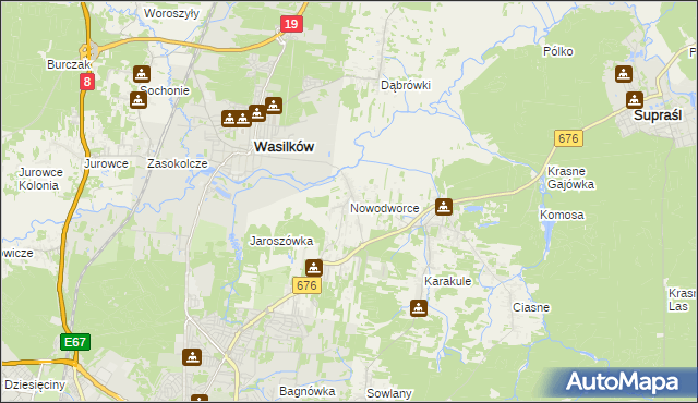 mapa Nowodworce, Nowodworce na mapie Targeo