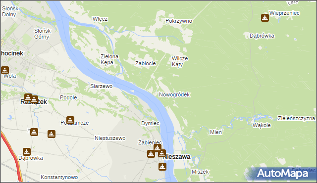 mapa Nowogródek, Nowogródek na mapie Targeo