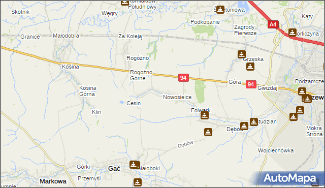 mapa Nowosielce gmina Przeworsk, Nowosielce gmina Przeworsk na mapie Targeo