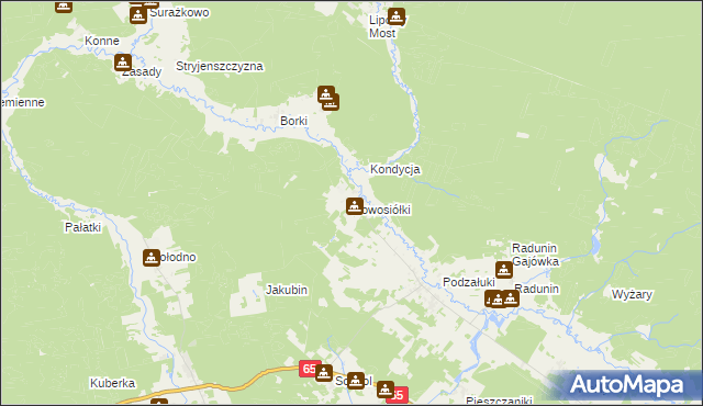 mapa Nowosiółki gmina Gródek, Nowosiółki gmina Gródek na mapie Targeo