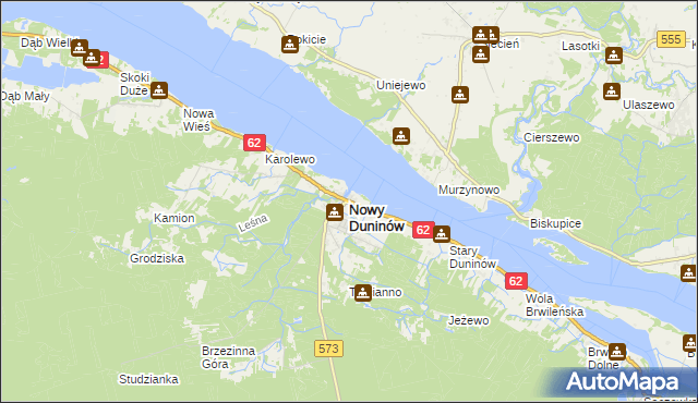 mapa Nowy Duninów, Nowy Duninów na mapie Targeo