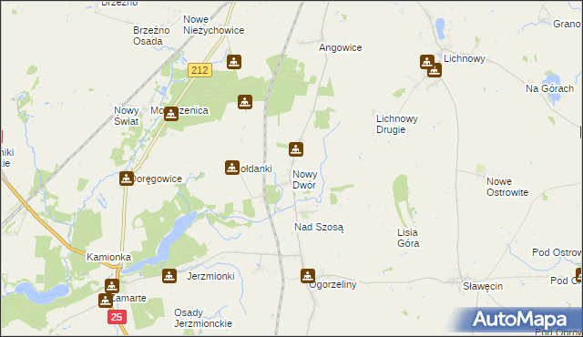 mapa Nowy Dwór gmina Chojnice, Nowy Dwór gmina Chojnice na mapie Targeo