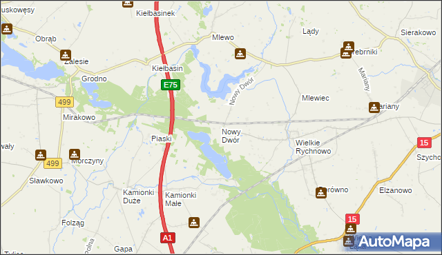 mapa Nowy Dwór gmina Kowalewo Pomorskie, Nowy Dwór gmina Kowalewo Pomorskie na mapie Targeo