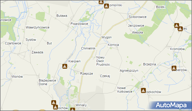 mapa Nowy Dwór Prudnicki, Nowy Dwór Prudnicki na mapie Targeo