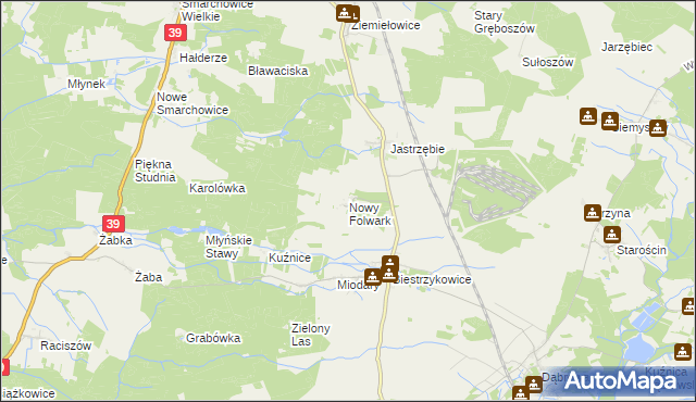mapa Nowy Folwark gmina Namysłów, Nowy Folwark gmina Namysłów na mapie Targeo