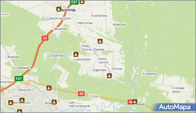 mapa Nowy Glinnik, Nowy Glinnik na mapie Targeo