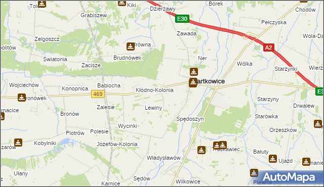 mapa Nowy Gostków, Nowy Gostków na mapie Targeo