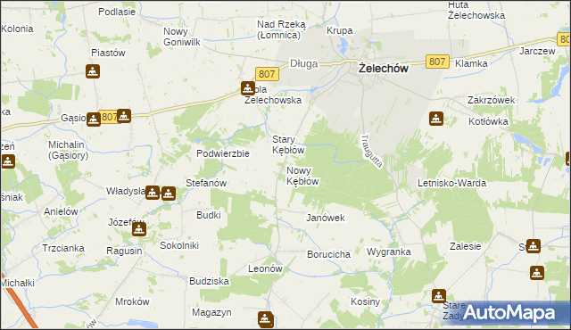 mapa Nowy Kębłów, Nowy Kębłów na mapie Targeo