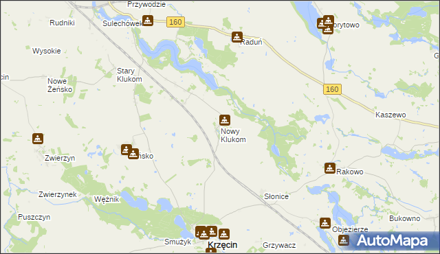 mapa Nowy Klukom, Nowy Klukom na mapie Targeo