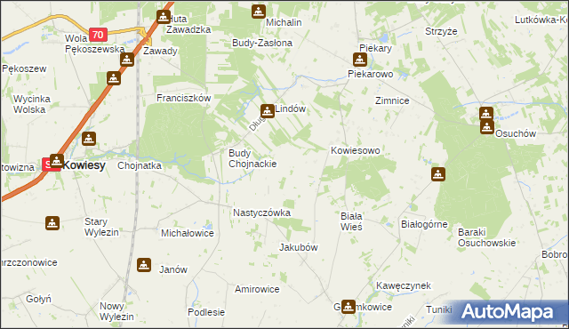 mapa Nowy Lindów, Nowy Lindów na mapie Targeo