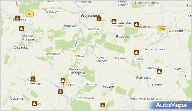 mapa Nowy Majdan, Nowy Majdan na mapie Targeo