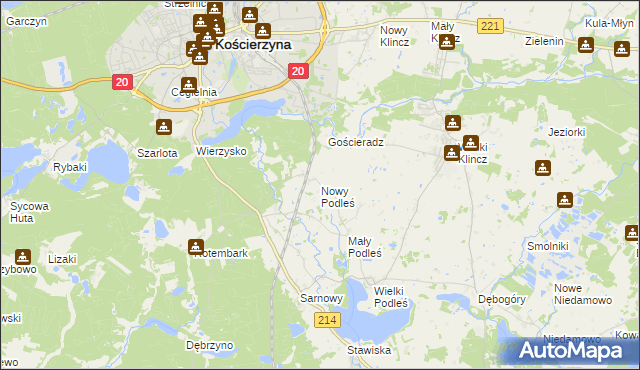 mapa Nowy Podleś, Nowy Podleś na mapie Targeo