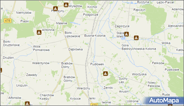 mapa Nowy Pudłów, Nowy Pudłów na mapie Targeo