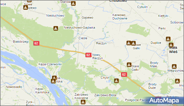 mapa Nowy Reczyn, Nowy Reczyn na mapie Targeo