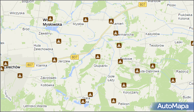 mapa Nowy Świat gmina Wola Mysłowska, Nowy Świat gmina Wola Mysłowska na mapie Targeo