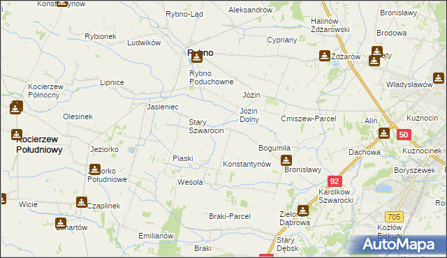 mapa Nowy Szwarocin, Nowy Szwarocin na mapie Targeo