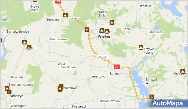 mapa Nożyczyn, Nożyczyn na mapie Targeo