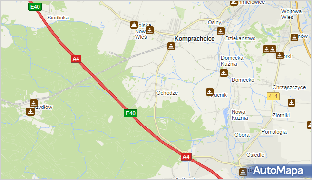 mapa Ochodze, Ochodze na mapie Targeo